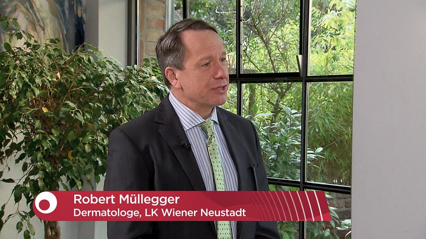 Prim. Univ. Doz. Dr. Robert Müllegger beim Interview im Studio
