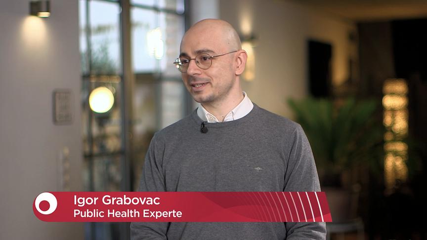 Priv.-Doz. Dr.med. Dr.scient.med. Igor Grabovac, Public Health Experte beim Interview